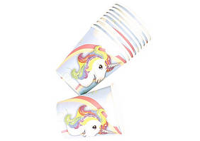 Стаканчики одноразові картонні ООПТ 10шт Єдинороги