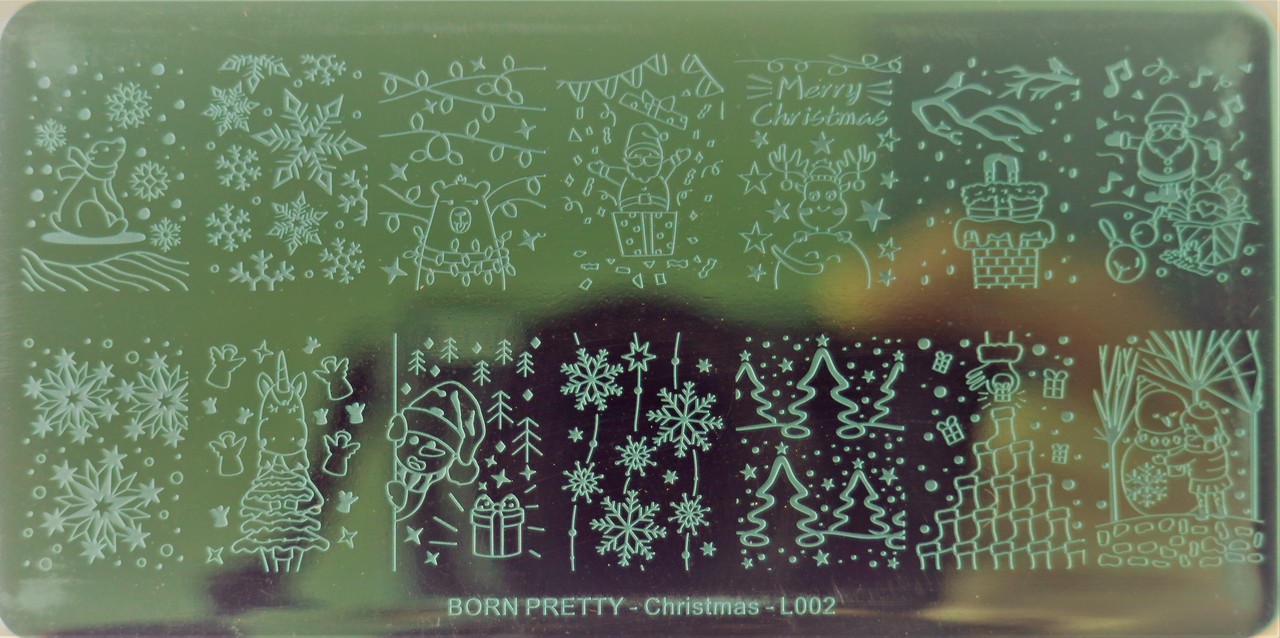 Пластина для стемпінгу дизайн на нігтях BORN PRETTY Christmas-L002
