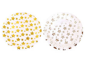 Тарілки одноразові картонні ООПТ Зірки в наборі 10шт 23,5см СР9047