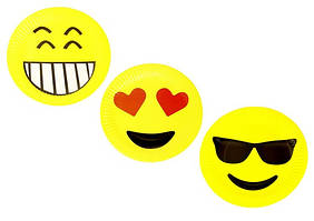 Тарілки одноразові картонні ООПТ Смайлики в наборі 10шт 18,5см СР9058