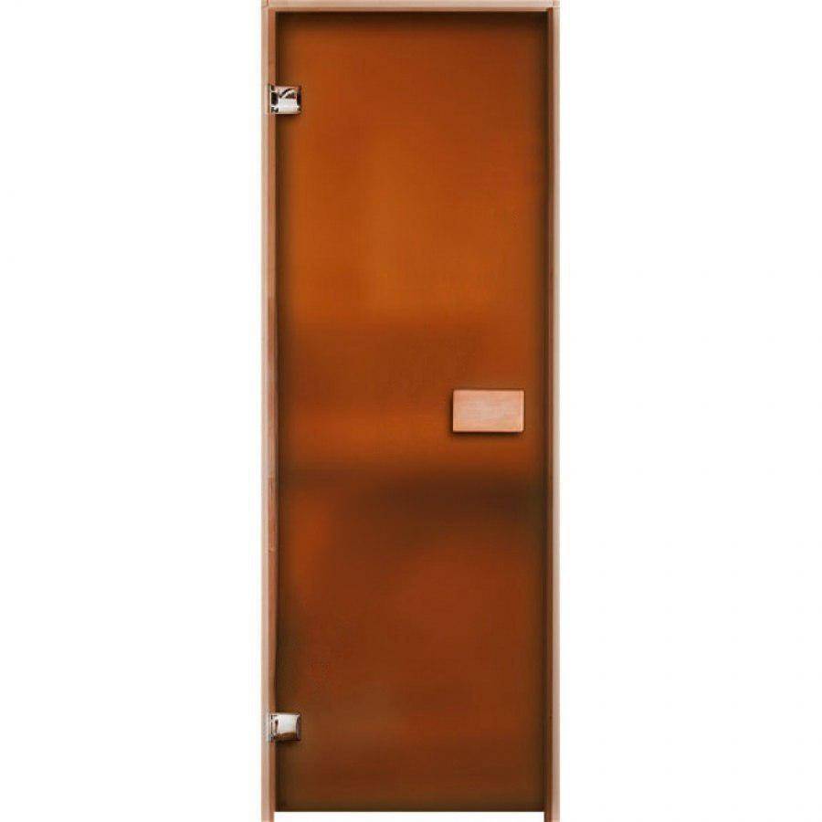 Двері для сауни матові Бронза 80х190, 8мм, фото 1