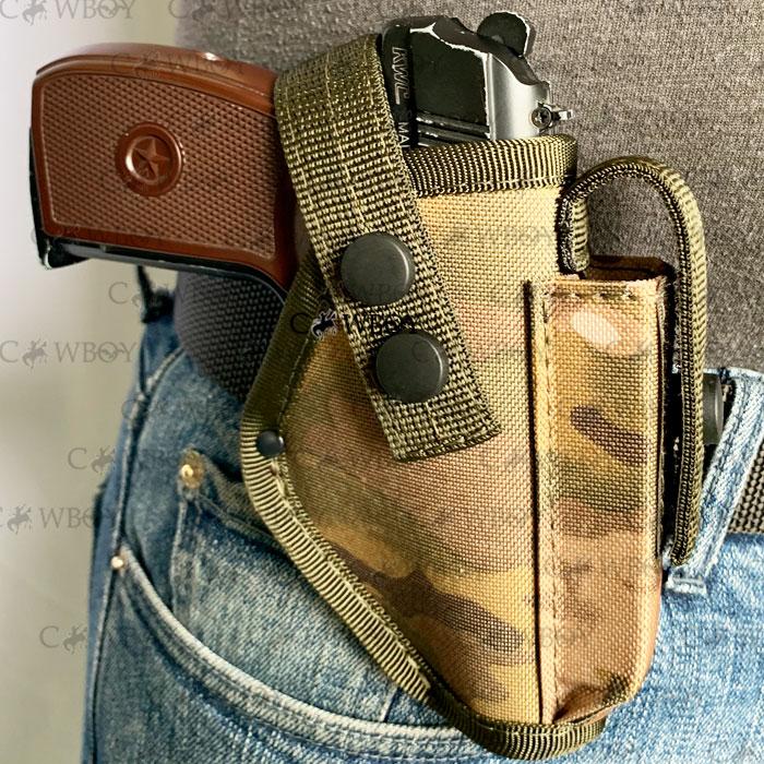 Кобура поясна ПМс чохлом під магазин (Cordura 1000D, мультикам)