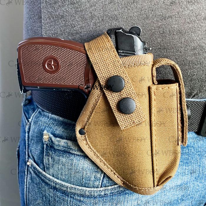Кобура поясна ПМ із чохлом під магазин (Cordura 1000D, койот)