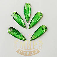 Нашивные Капли (синтет.стекло), цвет Green, 10х30мм, 1шт