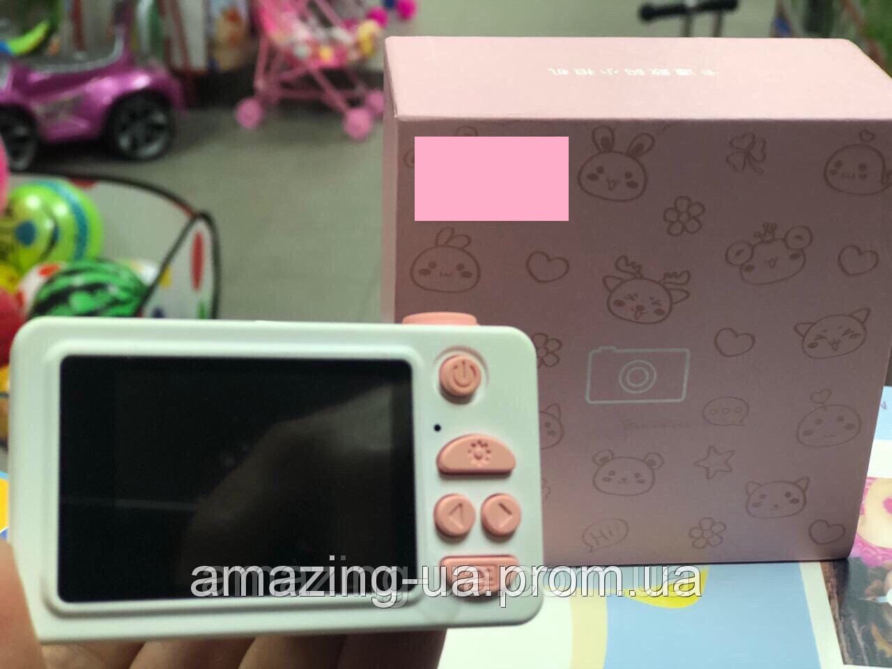 Цифровая Kids digital camera для детей розово противоударная Amazing - фото 5 - id-p1044787818