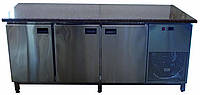 Холодильный стол 1860х700х850мм с гранитной столешницей 3 двери, без борта.