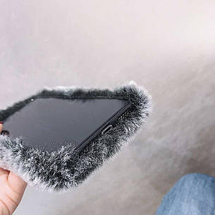 Хутряний чохол для Iphone 11 Pro Max Chocolate Gray, фото 3