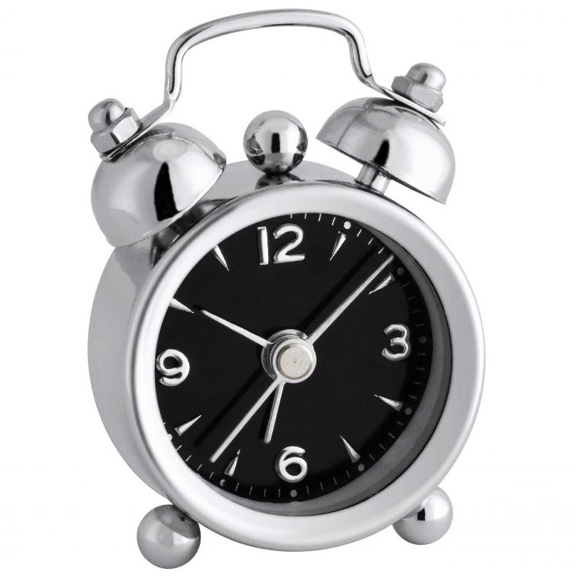 Будильник (аналогові годинник) TFA Mini-Nostalgie, Silver-black