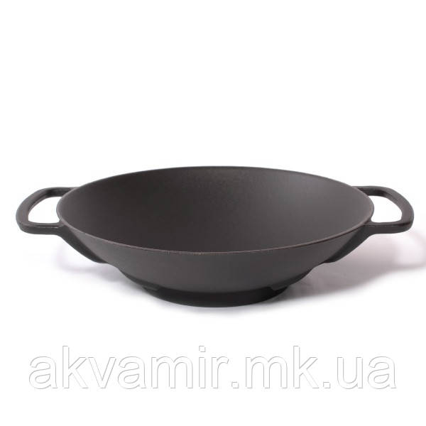 Чавунна сковорідка WOK Fabiano W 280 BLACK 28 см (Туреччина)