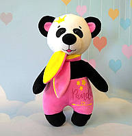 Панда в ярко-розовой одёжке 28 х 19 см