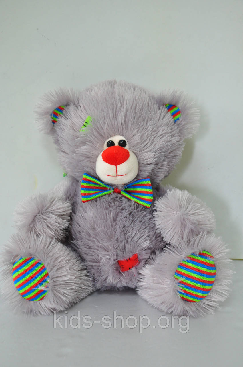 М'яка іграшка сірий ведмедик 26 х 28 см. Bear