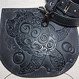 Клапан сумки. "Черепаха". Колір "Графіт", фото 3