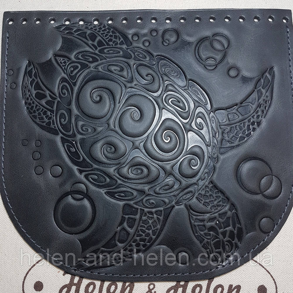 Клапан сумки. "Черепаха". Колір "Графіт", фото 1