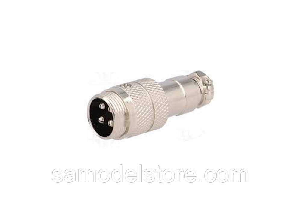 Роз'єм MIC 344, штекер, під кабель, 4pin, діам.-16мм.