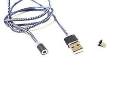 Шнур USB - micro USB на магните 1м. 360 градусов