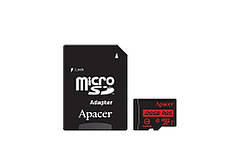 Картка пам'яті Apacer MicroSD 128 GB Class 10 + SD-adapter