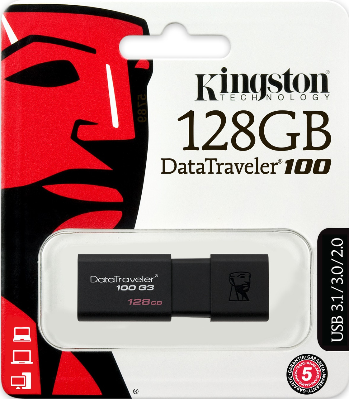 Флешка Kingston DT 100 G3 128 GB