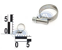 Хомут черв'ячний 16-27/9мм W2 16х25 з неірж. сталі