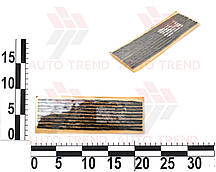 Шнур для ремонту безкамерної шини, тонкий d3x200мм, чорний пластина 10 шт., TIREPLUGS