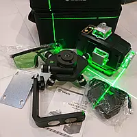 ВІДКАЛІБРОВАНИЙ! НОВИНКА 2025 ЗЕЛЕНИЙ ПРОМІНЬ 50м Лазерний ударвиносливий нівелир DEKO 3D green