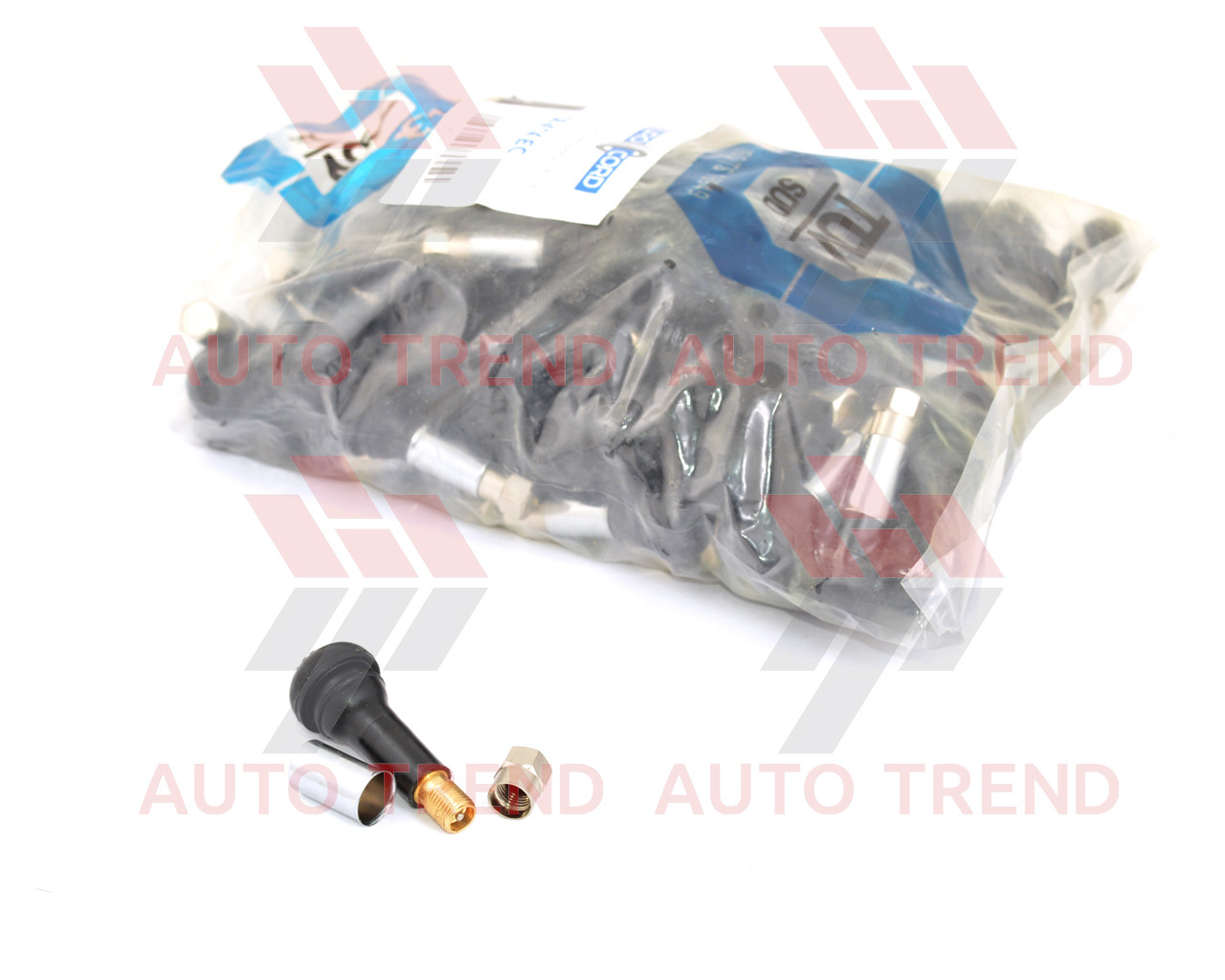 Вентиль безкамерний л/а TR-414 С, квадратний ковпачок, метал, 100 шт.