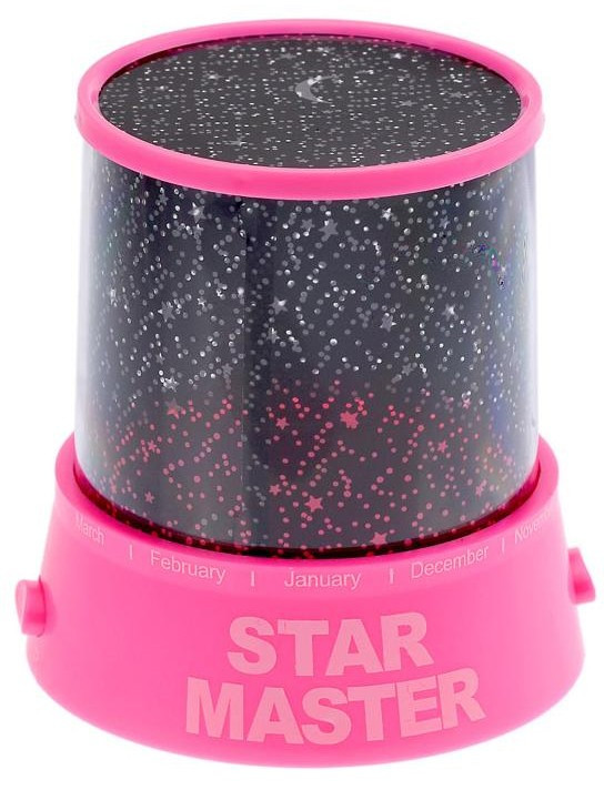 Проектор зоряного неба Star Master з адаптером 220V, рожевий