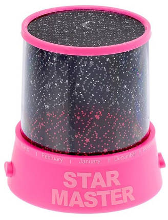 Проектор зоряного неба Star Master з адаптером 220V, рожевий, фото 2