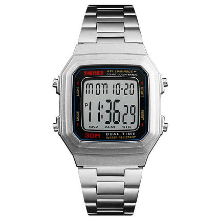Чоловічі годинники Skmei 1337 S доступні в кольорах black / silver, фото 2