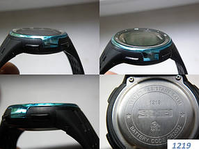 Наручний спортивний годинник SKMEI 1219 black / silver / blue, фото 3