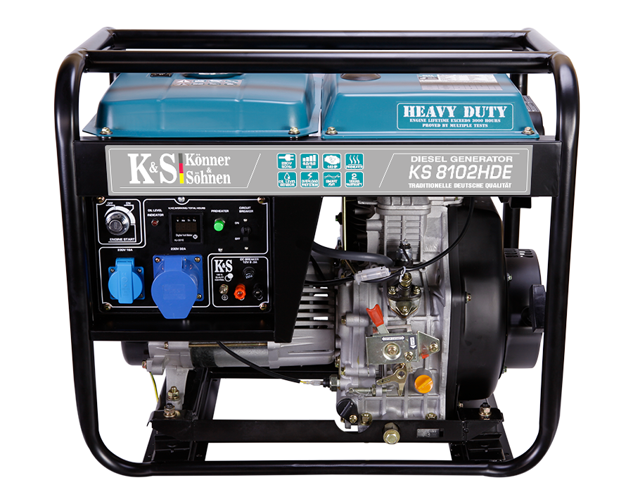 Генератор дизельний Konner&Sohnen KS 8102HDE (6.5 кВт, Euro 2)