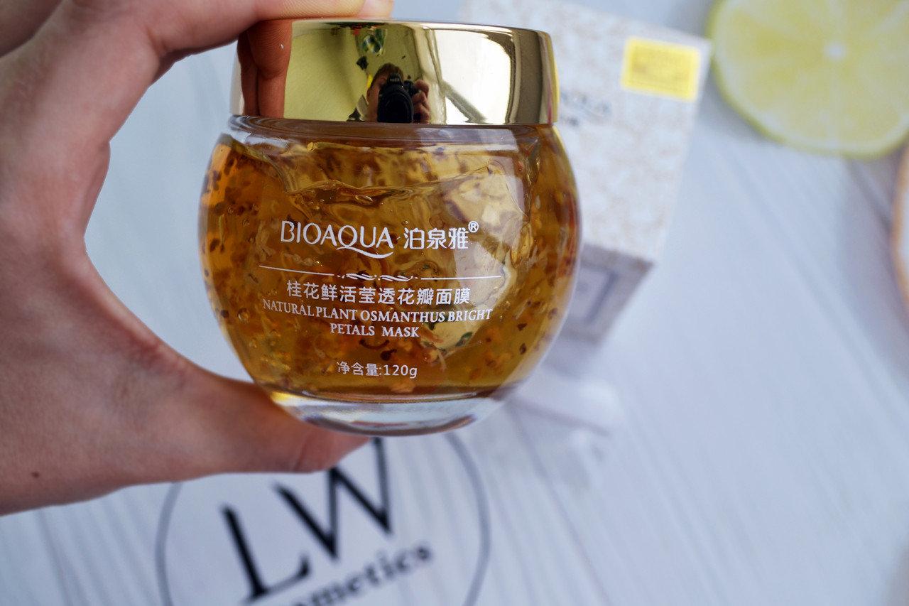 Нічна зволожувальна маска для обличчя з пелюстками османтусу Bioaqua Osmanthus Petal Mask (120 г)