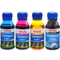 Комплект чорнила WWM для Epson L605/L4150/L1455 Пігментні/Водорозчинні 4х100г BP/C/M/Y (E26/64SET4-2)