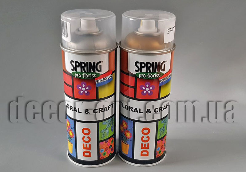 Фарба для живих квітів золото, срібло Florist Deco Spray 400 мл