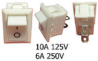 Перемикач 1 клав (білий) 2 контакта KCD1-101 Wh/Wh ON-OFF ENERGIO