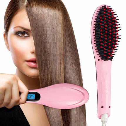 Електрична гребінець-випрямляч Fast Hair Straightene HQT 906 з дисплеєм і регулятором температур, фото 2