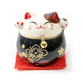 Статуетка Кішка Манэки Неко (5х5х5 см) чорна