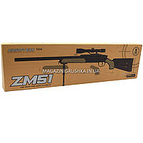 Снайперська гвинтівка «Airsoft Gun», світло-коричнева, 110 см, дальність стрільби 50 м, швидкість 80 м/с, фото 4