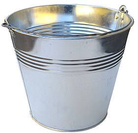 Відро оцинковане 15 літрів двошовне Ø 32 см h=27.5 см (Метид)