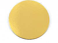 Подложка круг 34 см уплотненная 3мм, Золото/черная, 3 мм.