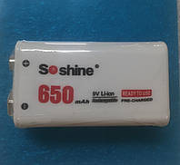Аккумулятор Soshine 9V Li-ion 650mAh