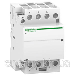 Модульний контактор Schneider Electric Acti9 40A 3НО 230V A9C20843