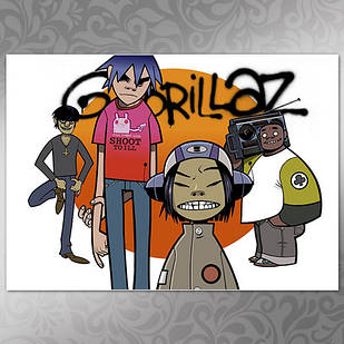 Плакат А3 Gorillaz 002