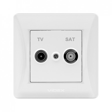 Розетка VIDEX BINERA біла TV+SAT кінцева (24442)