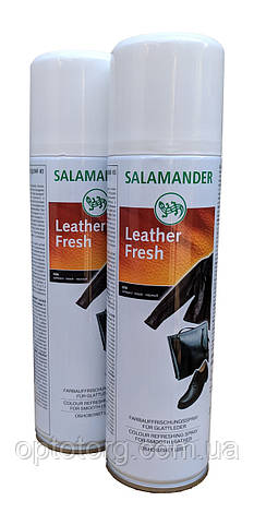 Аерозольна фарба Чорна для гладкої шкіри "Leather Fresh" Salamander Португалія 250 мл, фото 1