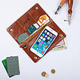 Гаманець шкіряний універсальний на кнопках з відділенням на блискавці "Original", фото 2