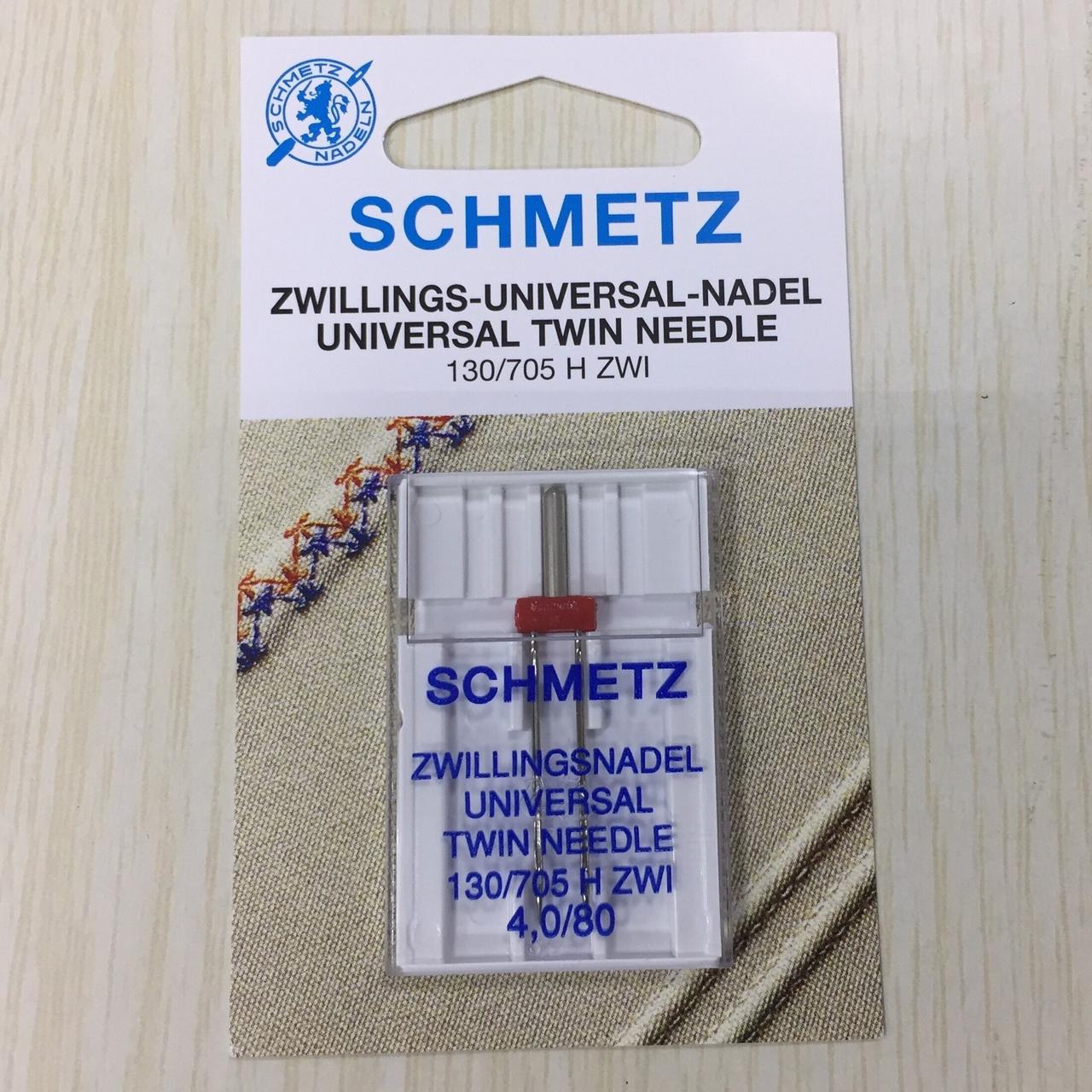 Голка SCHMETZ 130/705H ZWI NE 4,0 № 80, подвійна (1шт/уп)