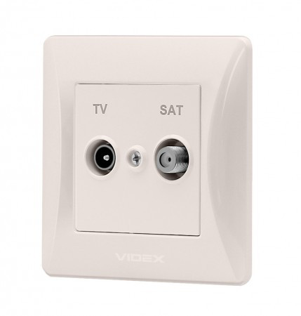 Розетка VIDEX BINERA TV+SAT кінцева кремова (24703)