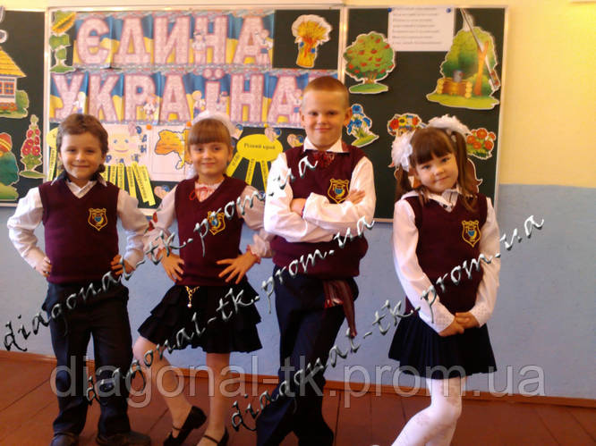 Купить Жилет для девочки школьная форма акрил, Бордовый, цена 360 ...