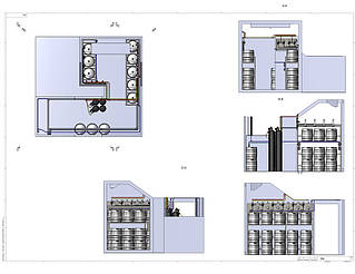 Так холодная комната Varvar Bar выглядела на стадии проектирования. Тщательные расчеты, учет всех нюансов эргономики, оптимальное размещение кег и оборудования - только такой подход наших специалистов дает гарантированный результат нашему заказчику. 