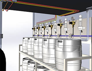 Как будет выглядеть холодная камера для кег было видно еще на стадии ее проектирования. 